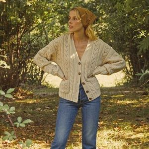 Doen Beacon Cardigan in Cream in Size XS